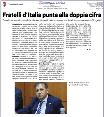 Fratelli d'italia punta alla doppia cifra