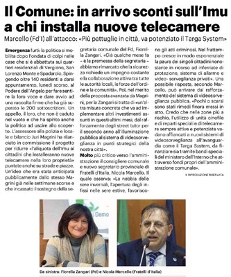 In arrivo sconti sull'imu a chi installa nuove telecamere